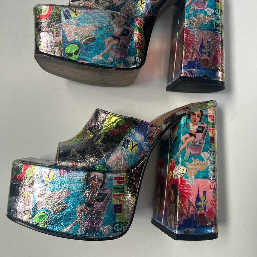 Steve Madden Clog platforms shoes size 6.5 - Picture 2 of 16